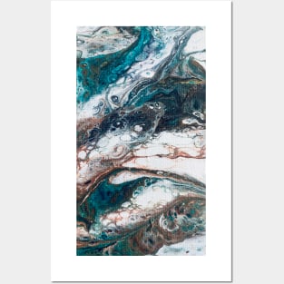 Under the sea acrylic pouring Posters and Art